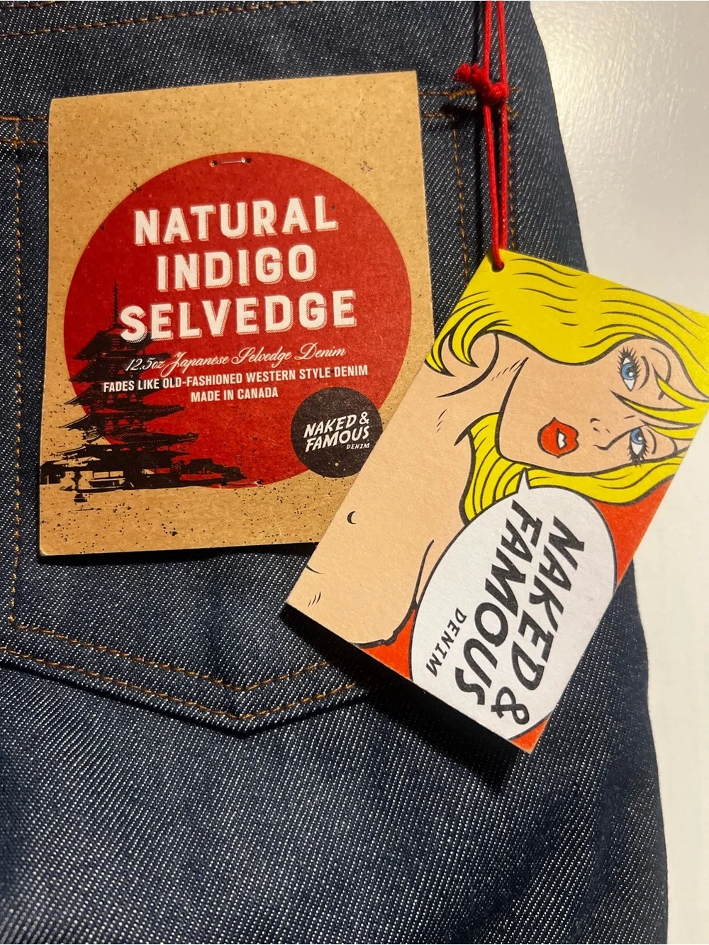 NWT Weird Guy - Natural Indigo Selvedge 29” Hemmed in NYC store to 31.5